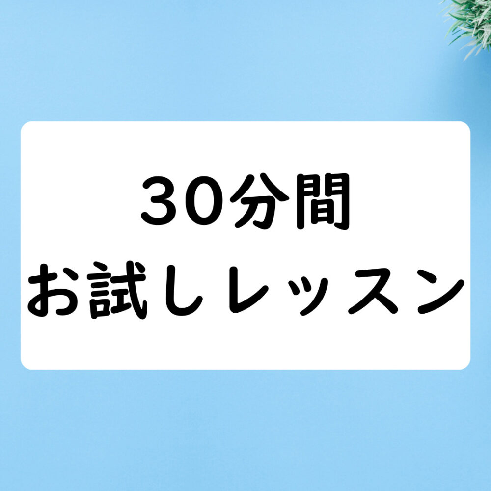 30分間お試しレッスン